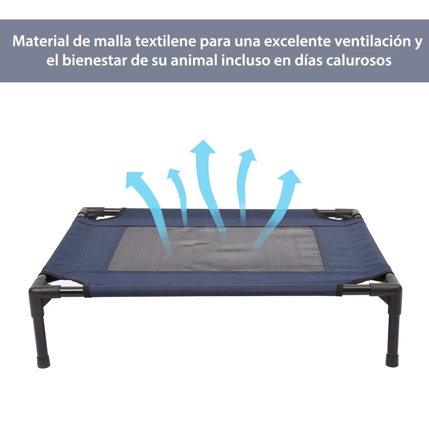 Cama Elevada Perros con Malla Transpirable