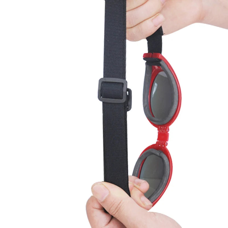 Gafas de sol acolchadas ajustables para perros