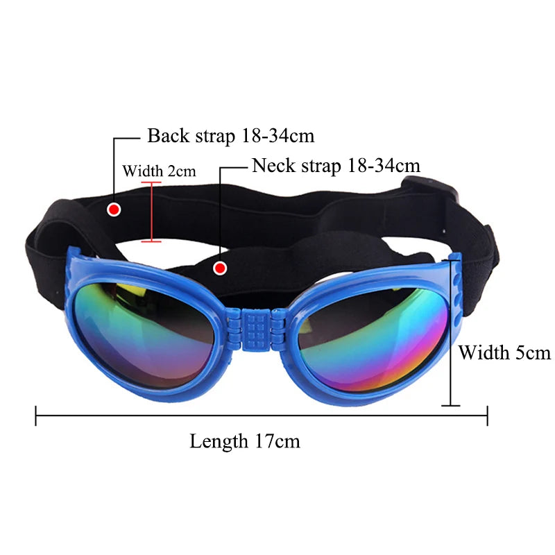 Gafas de sol acolchadas ajustables para perros