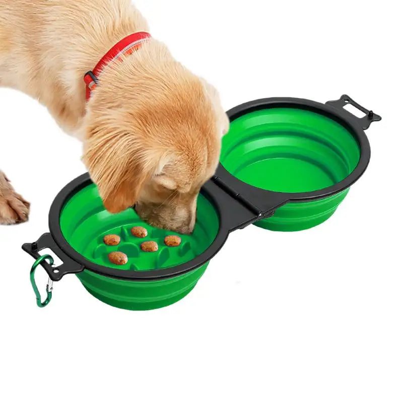 Cuenco Plegable Doble para Mascotas