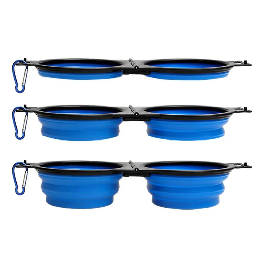 Cuenco Plegable Doble para Mascotas