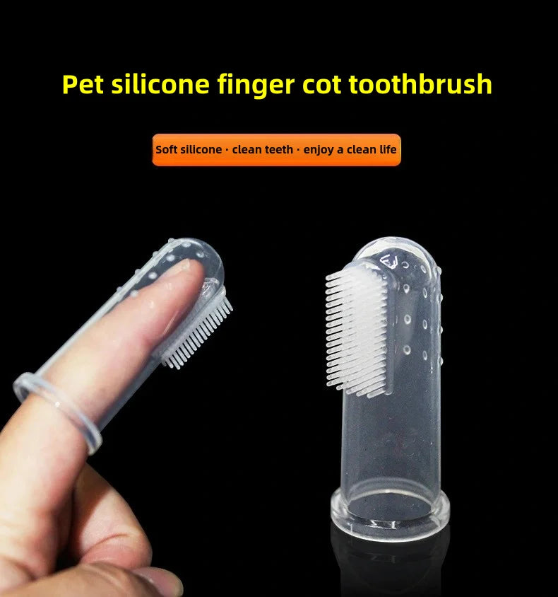 Cepillo Dental de Silicona para Mascotas